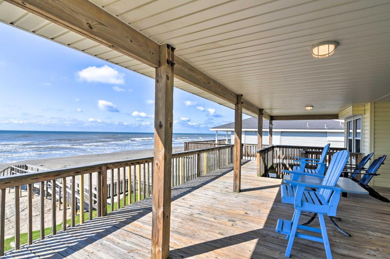 Beachfront Galveston Getaway With Deck And Views! Villa Exterior photo